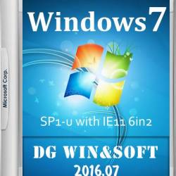 Windows 7 SP1-u with IE11 6in2 x86/x64 DG Win&Soft 2016.07 (RUS/ENG/UKR)