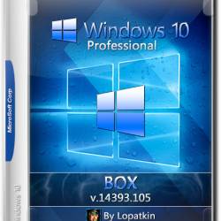 Windows 10 Professional x64 v.14393.105 BOX by Lopatkin (RUS/2016)