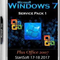 Windows 7 SP1 x86/x64 Plus Office 2007 StartSoft 17-18 2017 (RUS/2017)