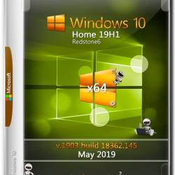 Windows 10 Home x64 19H1 18362.145 May 2019 by Generation2 (RUS)