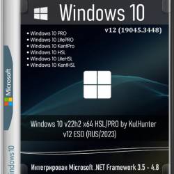 Windows 10 v22h2 x64 HSL/PRO by KulHunter v12 ESD (RUS/2023)