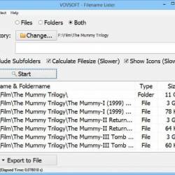 VovSoft Filename Lister 5.3