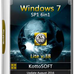 Windows 7 SP1 x86/x64 6in1 Lite v.38 KottoSOFT (RUS/2016)