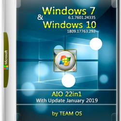 Windows 7/10 x64 AIO 22in1 Jan 2019 by TEAM OS (ENG+RUS+GER)