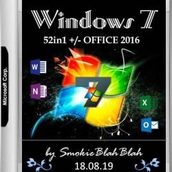 Windows 7 SP1 x86/x64 52in1 +/- Office 2016 by SmokieBlahBlah 18.08.19 (RUS/ENG)