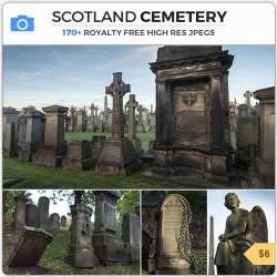 PHOTOBASH - SCOTLAND CEMETERY