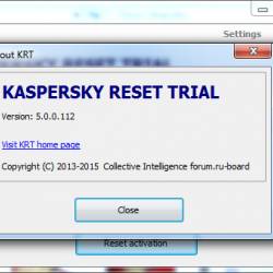 Kaspersky Reset Trial 5.0.0.112 Final