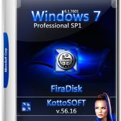 Windows 7 Professional SP1 x64 v.56.16 KottoSOFT FiraDisk (2016) RUS