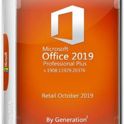 Microsoft Office 2019 Pro Plus v.1908.11929.20376 Oct 2019 By Generation2 (RUS) -      Microsoft!
