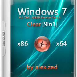 Windows 7 SP1 x86/x64 v.21.07.2015 Clear 91 by alex.zed (RUS/2015)