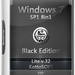 Windows 7 SP1 x86/x64 8in1 Black Edition Lite v.32 KottoSOFT (RUS/2016)
