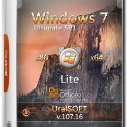 Windows 7 x86/x64 Ultimate Lite & Office2010 v.107.16 (RUS/2016)