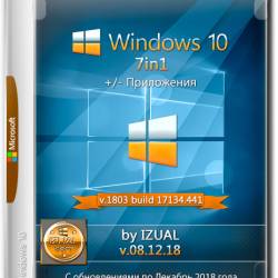 Windows 10 x64 7in1 v.1803.17134.441 v.08.12.18 by IZUAL (RUS/ENG/2018)