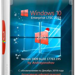 Windows 10 Enterprise LTSC  x86/x64 2in1 v.1809.17763.195 by Andreyonohov (RUS/2019)