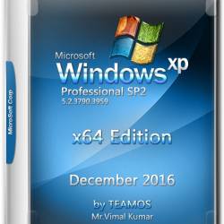 Windows XP Professional SP2 x64 December 2016 by TEAMOS (ENG+RUS)