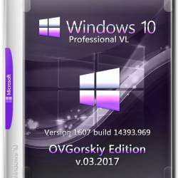 Windows 10 Professional VL x86/x64 1607 by OVGorskiy 03.2017 2DVD (RUS)