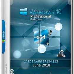 Windows 10 Pro x64 RS4 v.1803.17134.112 June 2018 by Generation2 (RUS/MULTi7)