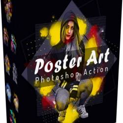 Creative Market - Poster Art Photoshop Action
