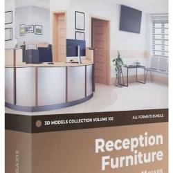 CGAxis - Reception Furniture 3D Models Collection  Volume 102