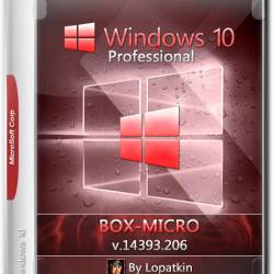 Windows 10 Pro x64 v.14393.206 BOX-MICRO by Lopatkin (RUS/2016)