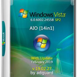 Windows Vista SP2 x64 With Update AIO 14in1 by adguard v.19.02.27 (ENG/RUS/2019)