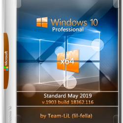 Windows 10 Pro x64 1903.18362.116 Standard May 2019 Team-LiL (Multi-38/RUS/2019)