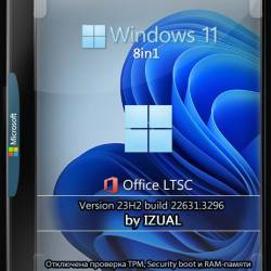 Windows 11 23H2 (build 22631.3296) (8in1) +/- Office LTSC by IZUALISHCHE (x64) (v13.03.24) (Ru/2024)