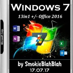 Windows 7 SP1 x86/x64 13in1 +/- Office 2016 by SmokieBlahBlah 17.07.17 (RUS/ENG)