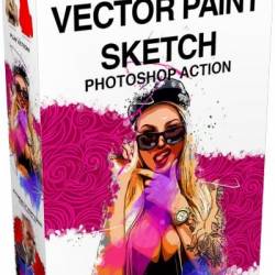 GraphicRiver - Vector Paint Sketch Photoshop Action