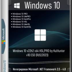 Windows 10 v22h2 x64 HSL/PRO by KulHunter v11 ESD (RUS/2023)