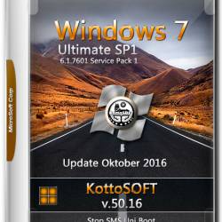 Windows 7 Ultimate SP1 x86/x64 v.50.16 KottoSOFT (RUS/2016)