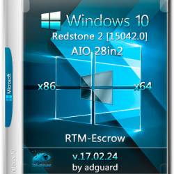 Windows 10 Redstone2 15042.0 RTM-Escrow x86/x64 AIO 28in2 Adguard (RUS/ENG/2017)