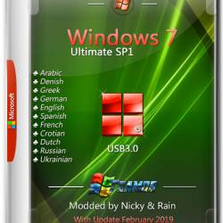 Windows 7 Ultimate SP1 x64 USB3.0 Modded by Nicky & Rain v.2 (MULTi11/ENG/RUS/2019)