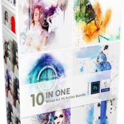 GraphicRiver - 10 in One Mixed Art PS Action Bundle