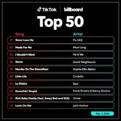 TikTok Billboard Top 50 Singles Chart 03.02.2024 (2024) MP3 - Pop, Dance