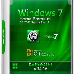 Windows 7 Home Premium SP1 x86/x64 Office 2010 KottoSOFT v.34.16 (RUS/2016)