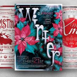 Creative Market - Winter Events Flyer Bundle V4