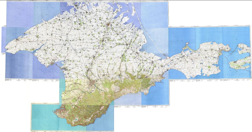 Топографическая карта крыма генштаб