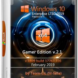 Windows 10 Enterprise LTSC x64 1809 Gamer Edition v.2.1 Team-LiL (Multi-38/RUS/2019)