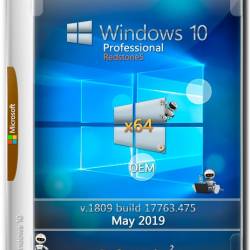 Windows 10 Pro x64 RS5 v.1809.17763.475 OEM May 2019 by Generation2 (RUS)