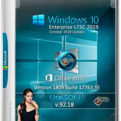 Windows 10 Enterprise LTSC x64 17763.55 & Office2016 v.92.18 (RUS/2018)