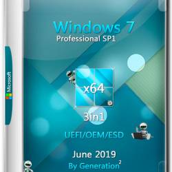 Windows 7 Pro SP1 x64 3in1 OEM June 2019 by Generation2 (RUS/MULTi-7)