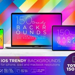 Creative Market - 50 ios Backgrounds 3 Resolutions