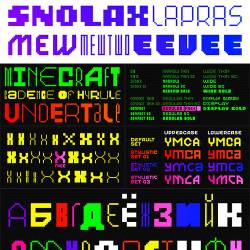 MultiType Pixel font family