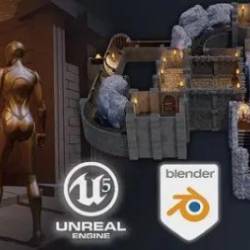 Blender 3 to Unreal Engine 5 Dungeon Modular Kitbash