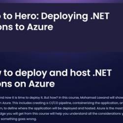 Dometrain - From Zero to Hero Deploying .NET Applications to Azure