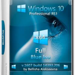 Windows 10 Pro RS1 x64 v.14393.206 Full Blue Ico by Bellisha (2016) RUS