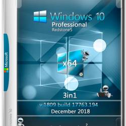 Windows 10 Pro x64 3in1 RS5 1809.17763.194 Dec2018 by Generation2 (RUS)