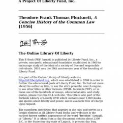 A Concise History of the Common Law - Theodore F. T. Plucknett