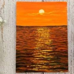 Painting Ocean Sunset With Acrylics